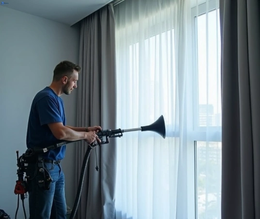 Professional commercial curtain cleaning process equipment Matty Curtain Cleaning carole-park