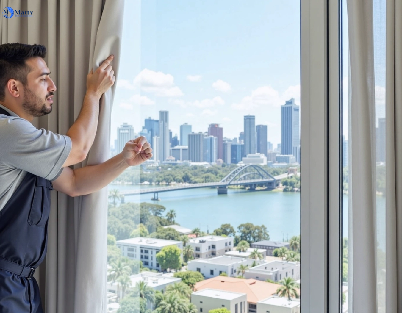 Professional curtain steam cleaning service carole-park QLD by Matty Curtain Cleaning